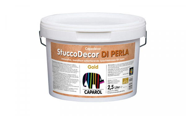 StuccoDecor Di Perla Gold – Masă de șpaclu decorativă pentru interior, cu aspect metalic perlat, 1.25 l – STUCCODECOR DI PERLA VERDE 16