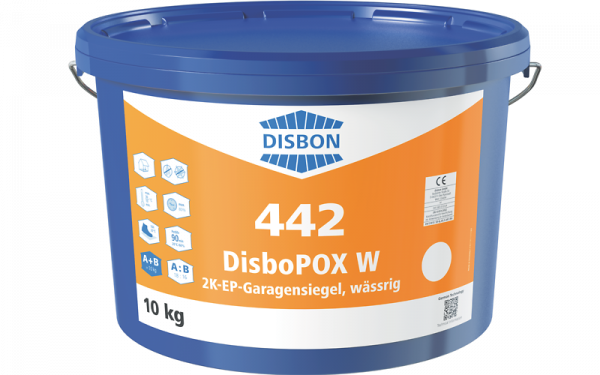 DisboPOX W 442 2K-EP-Garagensiegel – Vopsea epoxidică pentru pardoseli de garaje, 5 kg – RAL 7037 STAUBGRAU